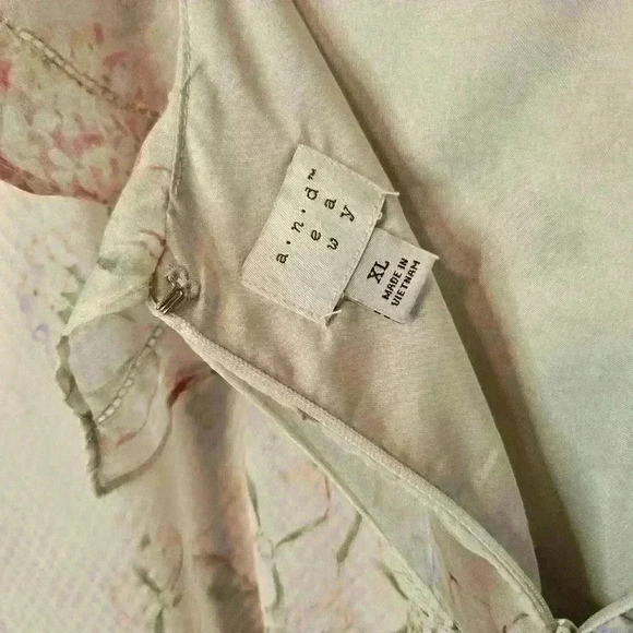 A New Day Floral Sundress Sleeveless Tiered Assymetrical Sz XL Spring Summer - Picture 10 of 11